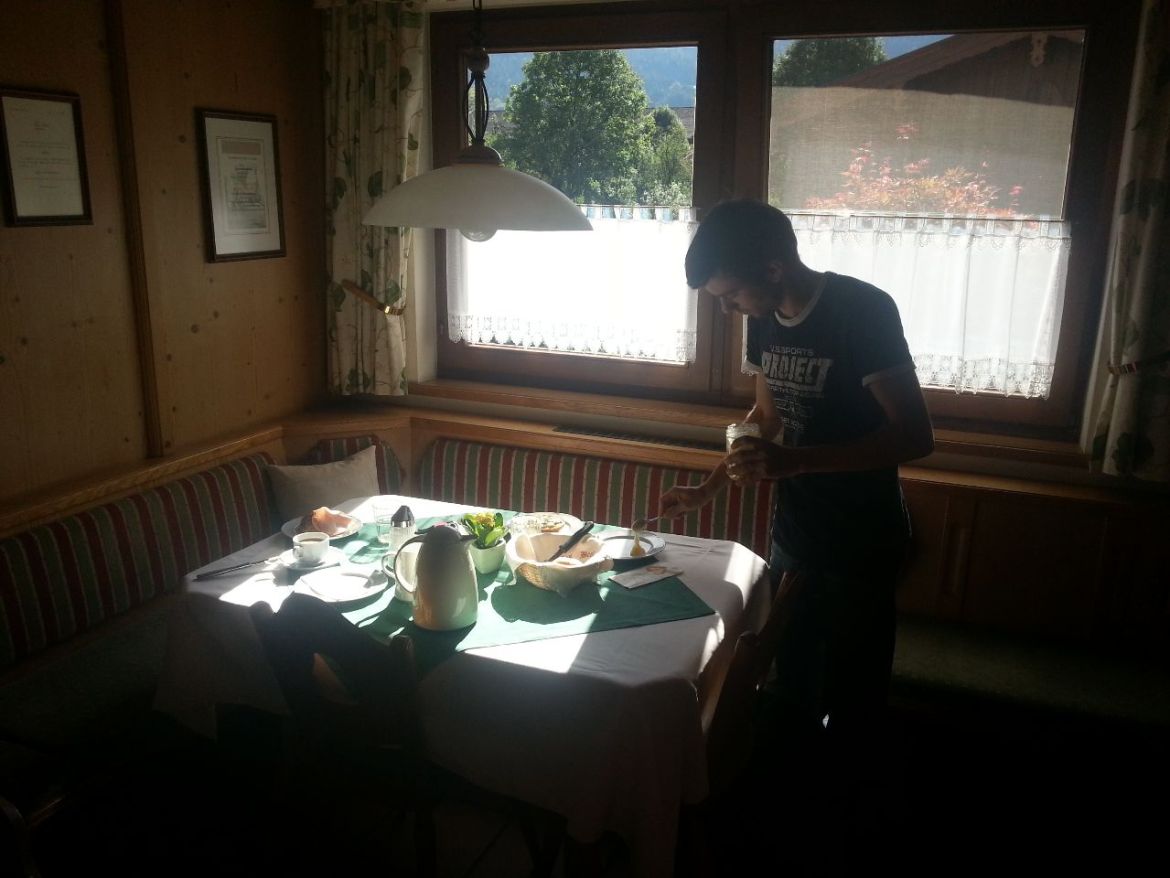 Willy beim Frühstück
