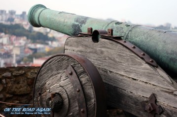 Kanone auf dem Castelo Lissabon
