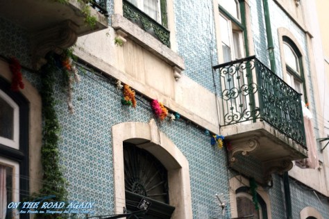 verkachelte Häuser Lissabon