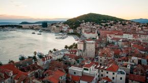 Ausblick auf die Altstadt von Split vom Glockenturm