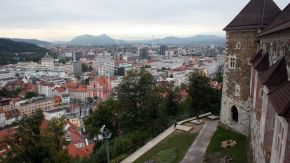 Aussicht von der Burg von Ljubljana