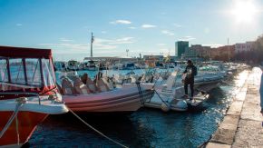 Boote im Hafen von Split