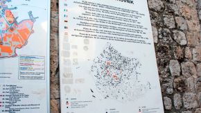 Karte der Zerstörung von Dubrovnik