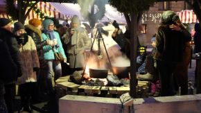 Lagerfeuer Riga Wintermarkt