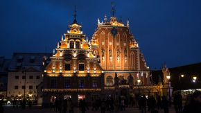 Riga bei Nachteinbruch