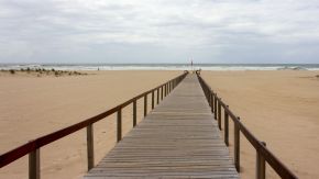 Atlantik Strand Steg in Portugal