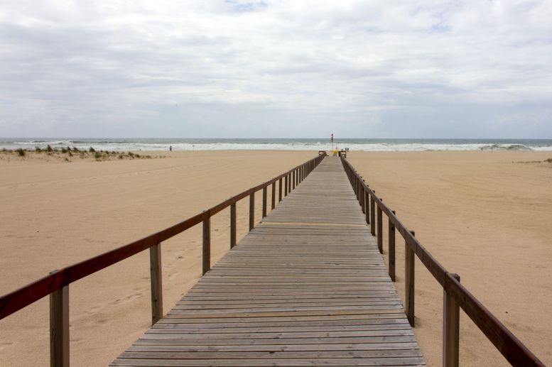 Atlantik Strand Steg in Portugal