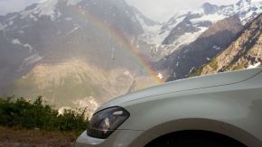 Regenbogen am Stelvio Pass