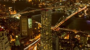 Brooklyn und Manhattan Bridge vom One WTC