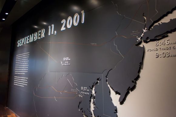 September 11, 2001 depicted at the 9 11 Museum New York City World Trade Center