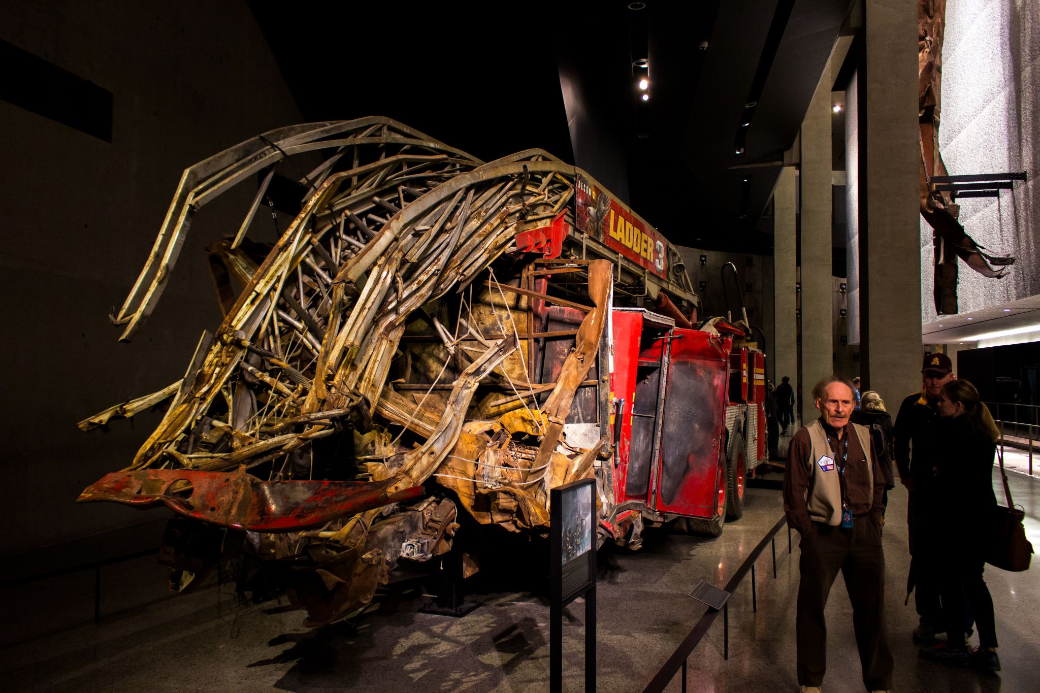 Zerstörte Feuerwehr 9 11 Musem New York City World Trader Center