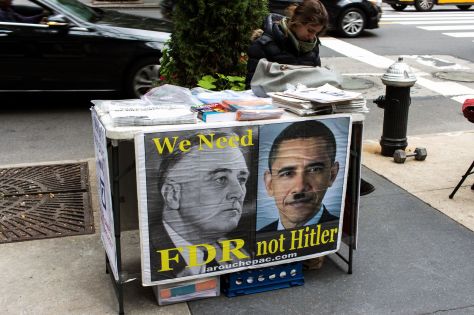 We Need FDR not Hitler - La Rouche Pac Activisim in New York City