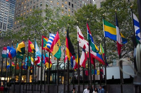 German Flag at Rockefeller Center New York City