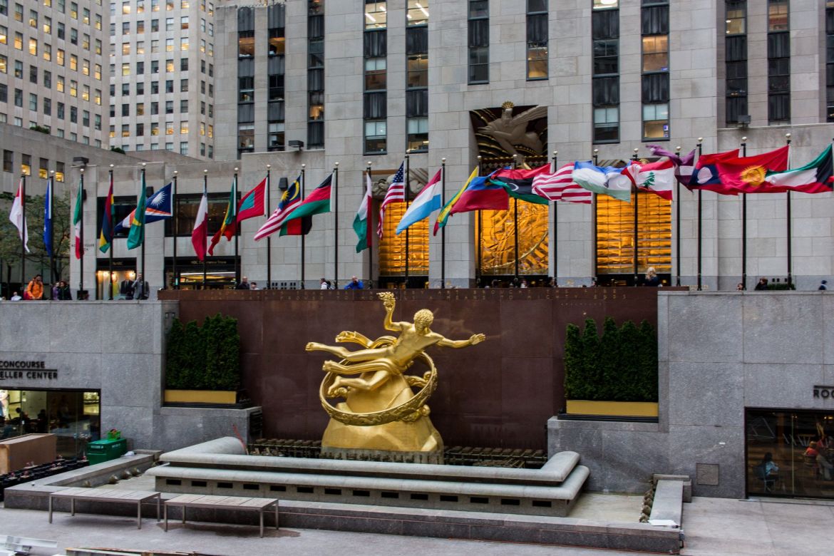 Prometheus Statue at Rockefeller Center New York City