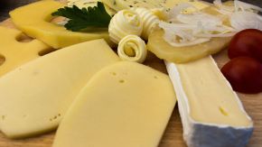 Käseplatte in der Saltner Hütte