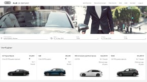 Audi on demand Webseite