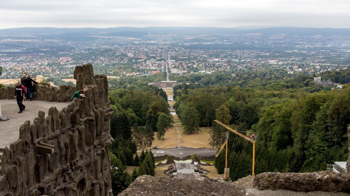 Blick über Kassel vom Herkules aus