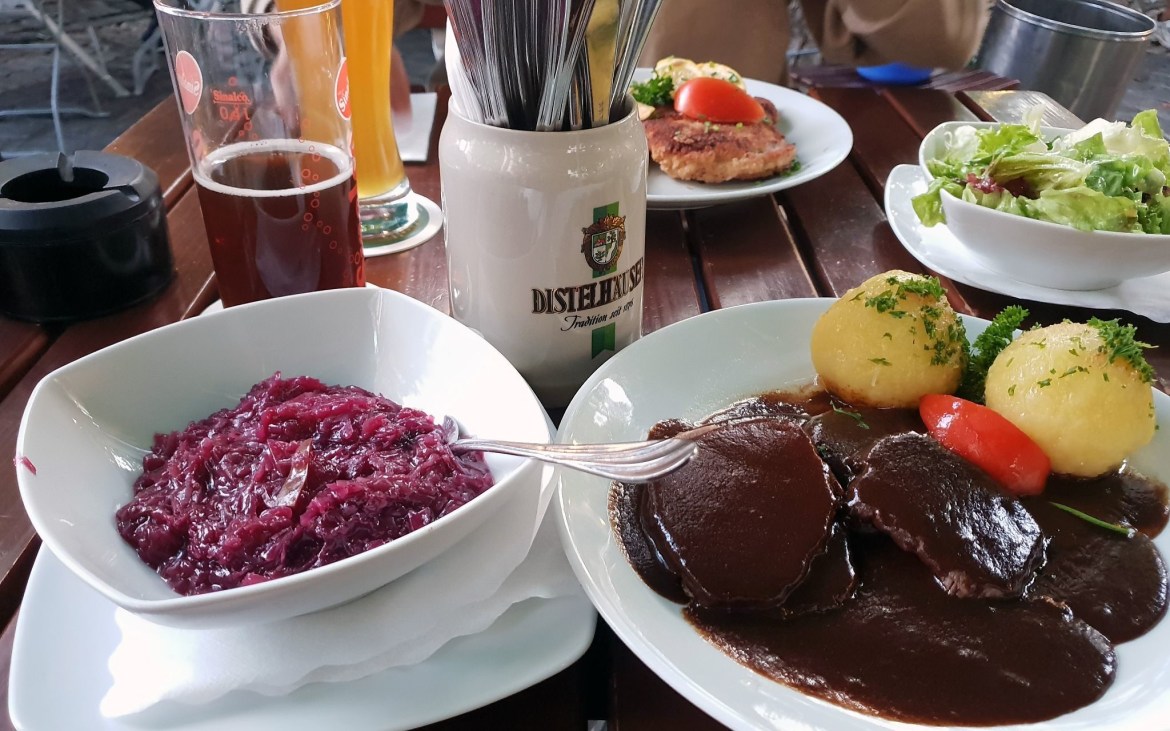 Fränkischer Sauerbraten im Wirtshaus Lämmle in Würzburg