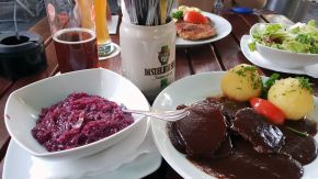 Fränkischer Sauerbraten im Wirtshaus Lämmle in Würzburg