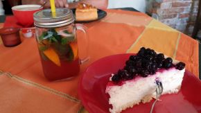 Käsekuchen im Café Vincent, Quedlinburg