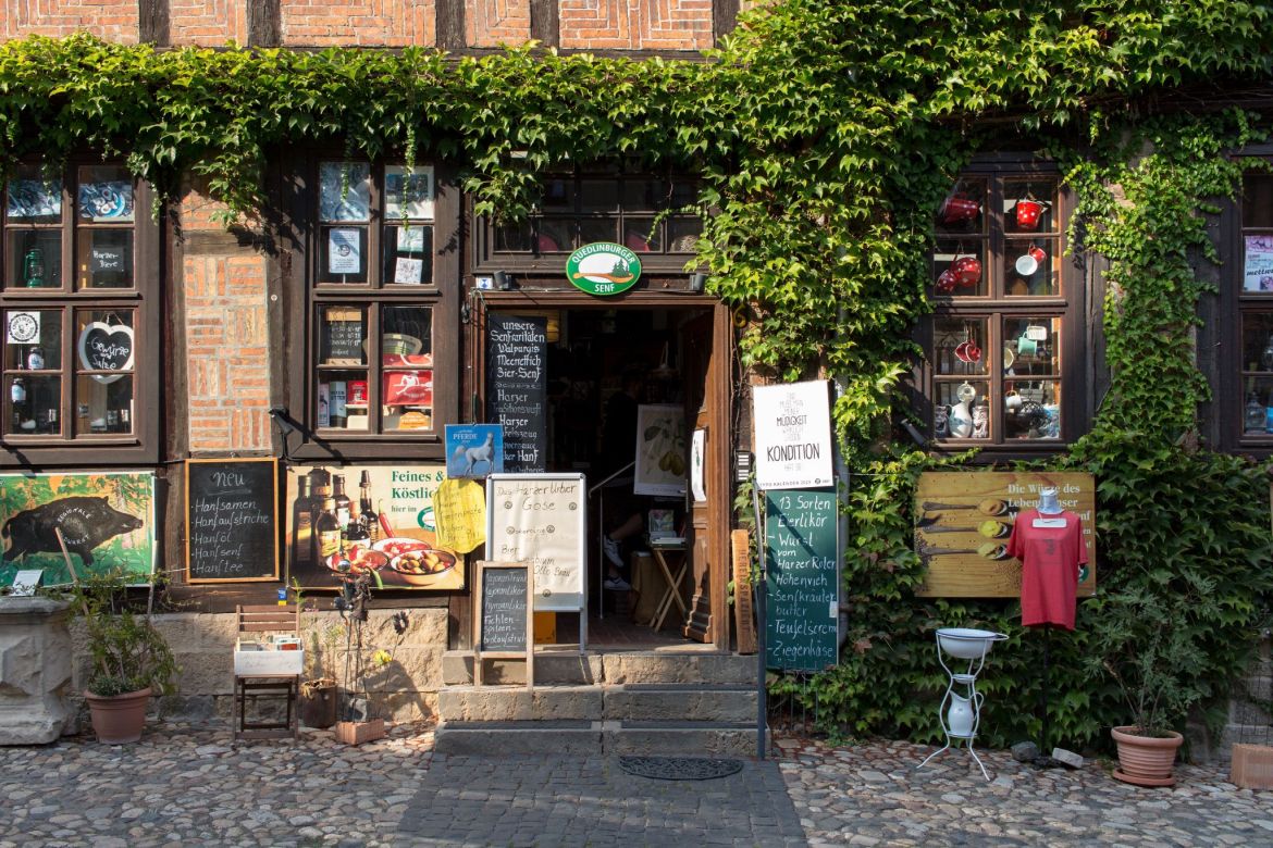Souvenirladen mit Hanf in Quedlinburg