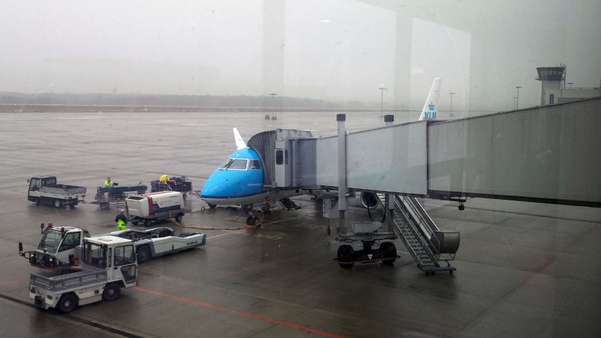 KLM Maschine am Flughafen Dresden
