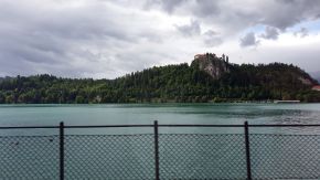 Burg über dem See Bled, Slowenien