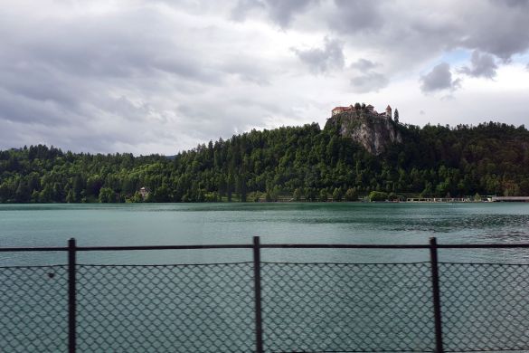 Burg über dem See Bled, Slowenien