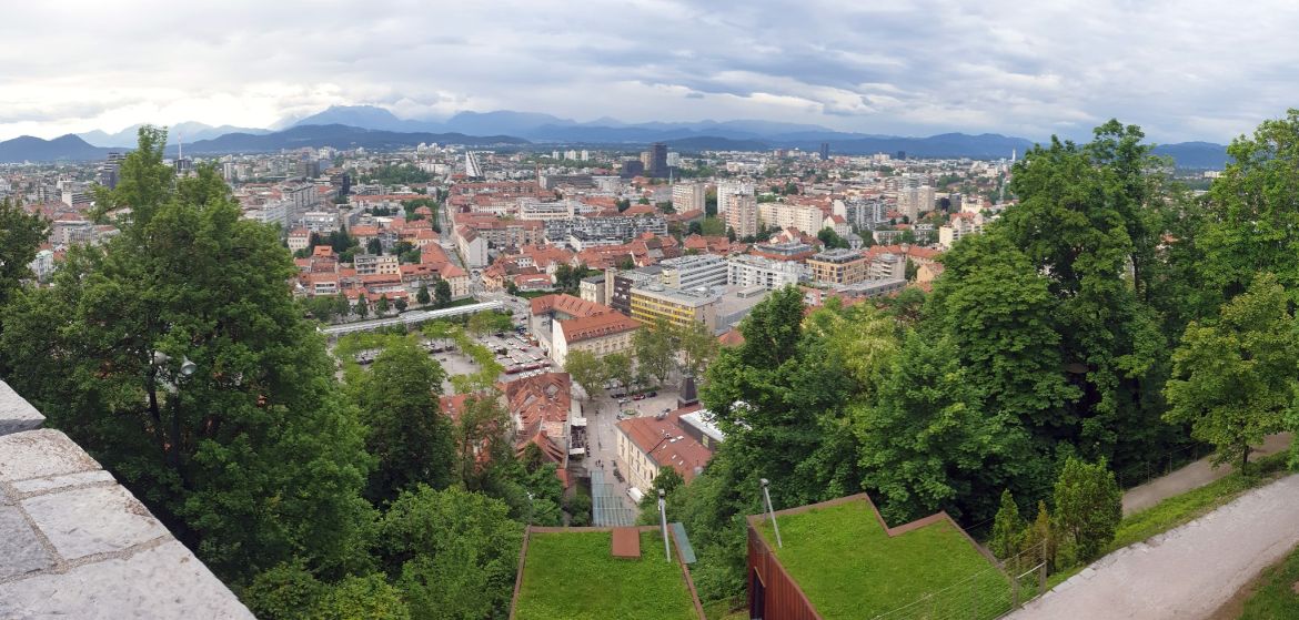 Ljubljana Panorama von der Burg aus gesehen