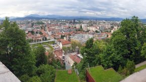 Ljubljana Panorama von der Burg aus gesehen
