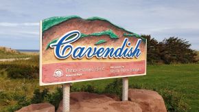 Cavendish Beach Schild auf Prince Edward Island