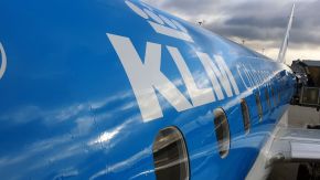 KLM Flugzeug am Flughafen Dresden