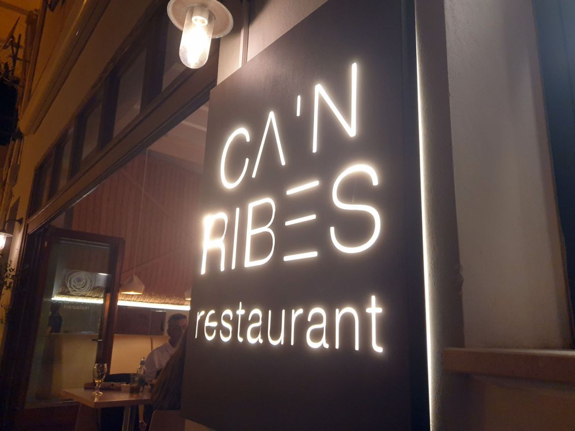 Schild vom Restaurant Can Ribes in Port de Soller