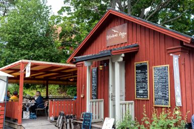 Systrama Degen Café auf Fjäderholmen, Stockholm