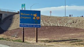 Welcome to California Schild an der Interstate 8