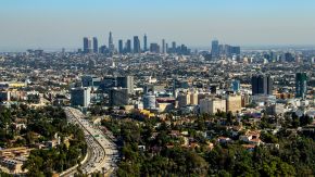 Skyline von Los Angeles vom Mulholland Drive aus