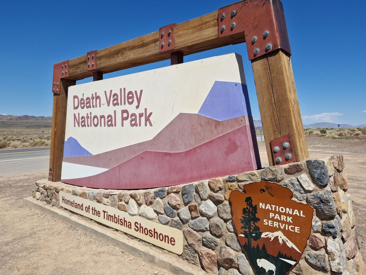 Death Valley National Park Eingangsschild