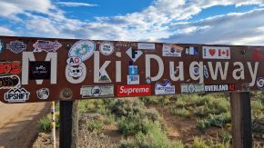 Moki Dugway Schild in Utah