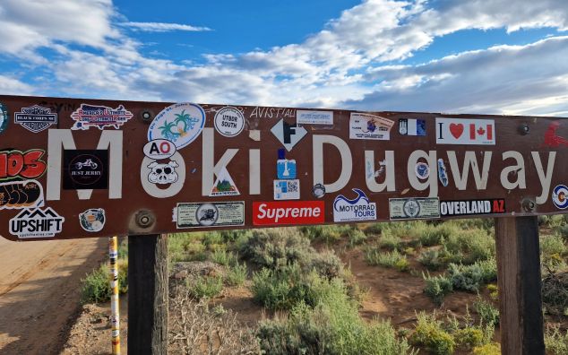 Moki Dugway Schild in Utah