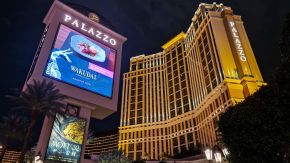 Palazzo Hotel am Las Vegas Strip bei Nacht
