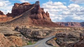 Rote Felsen an der Utah State Route 95