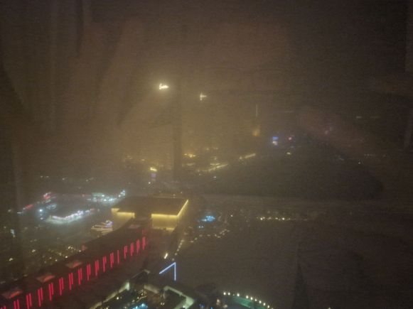 Sandsturm über den Strip von Las Vegas