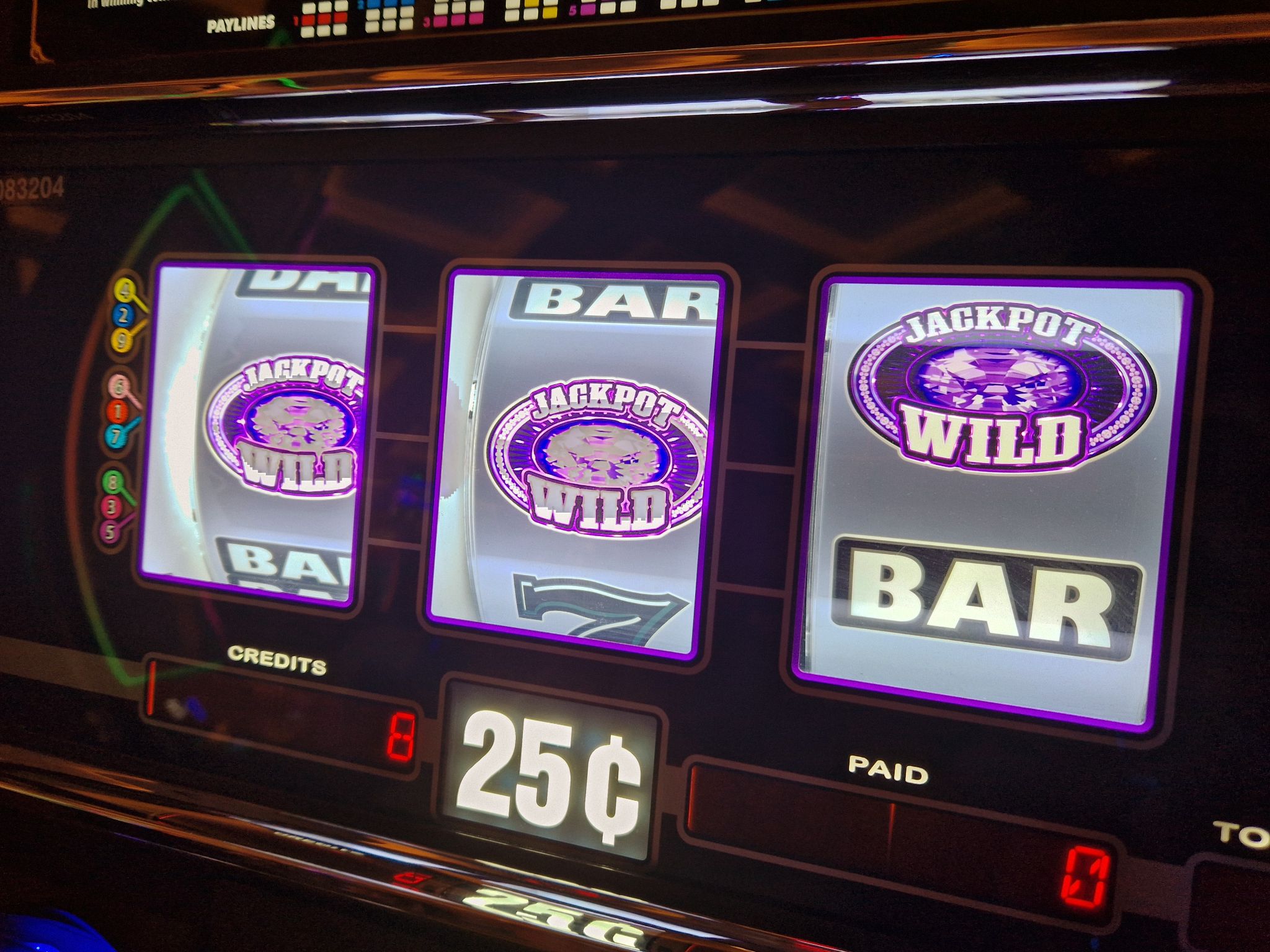 Slotmachine knapp am Jackpot Vorbei, Resortsworld-Casino, Las Vegas