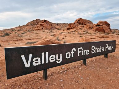 Valley of Fire State Park Eingangsschild