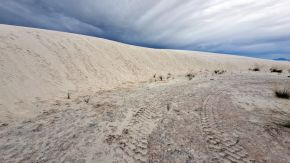 ATV Spuren im Sand von White Sands, New Mexico