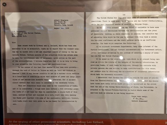 Brief von Albert Einstein an President Roosevelt, Los Alamos