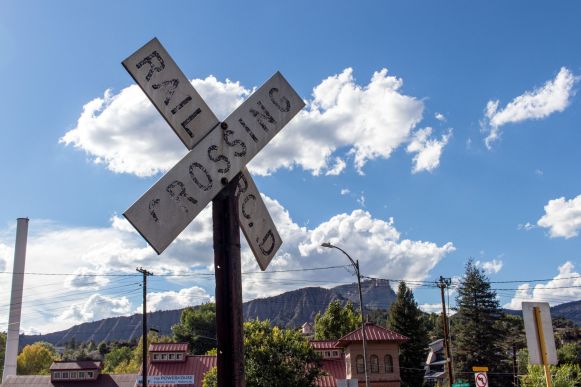 Railroad Crossing Sign, Main Street, Durango