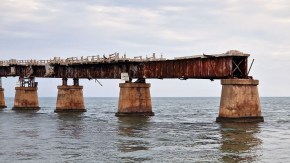 Alte Eisenbahnbrücke am Overseas Highway, Florida Keys