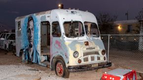 Icecream-Truck, Autokino Bombay Beach, California