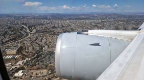 Landeanflug auf San Diego - Großraum aus der Luft gesehen